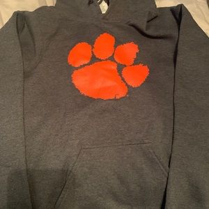 Clemson College hoodie gray! Size youth boys small (12)
